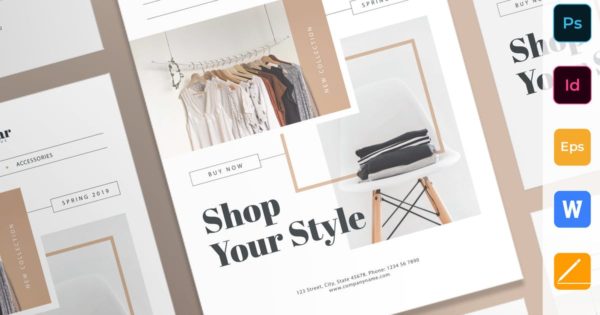 精品店铺促销活动海报设计模板素材