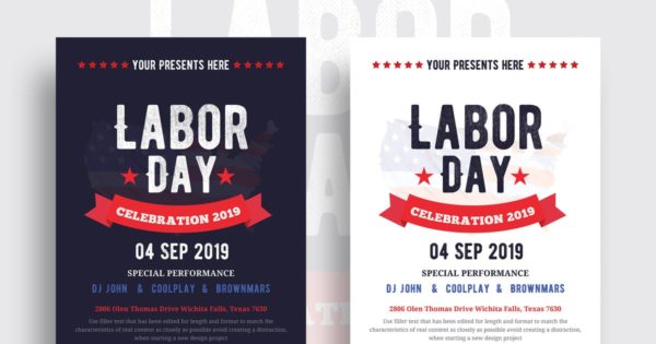 劳动节庆祝活动派对传单设计模板03