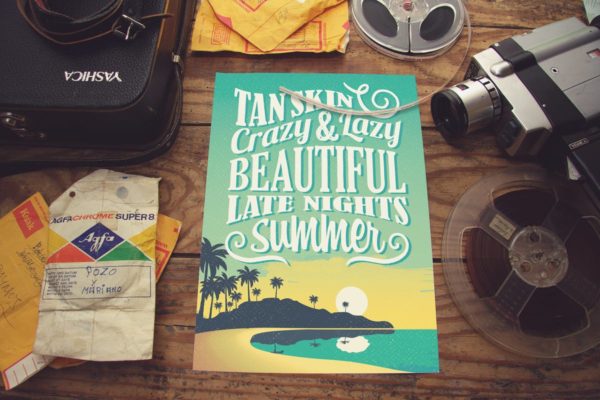 复古风格电影海报设计模板素材 Film Poster Mockup