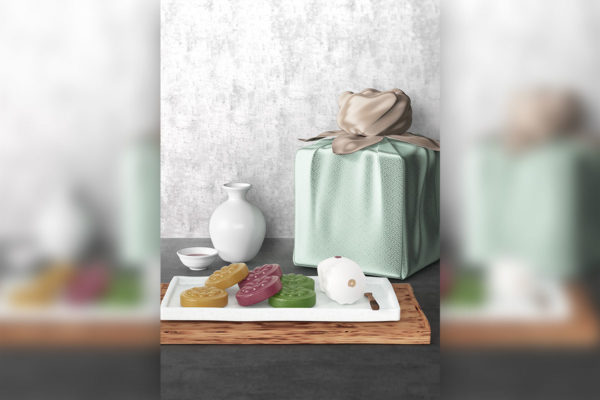 古典风格中秋节日点心糕点广告海报模板