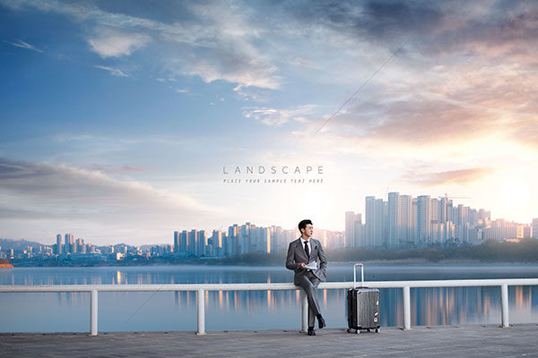出差旅行商业主题海报图片素材