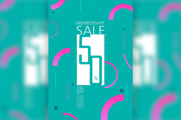 简约风格优惠活动促销广告海报模板