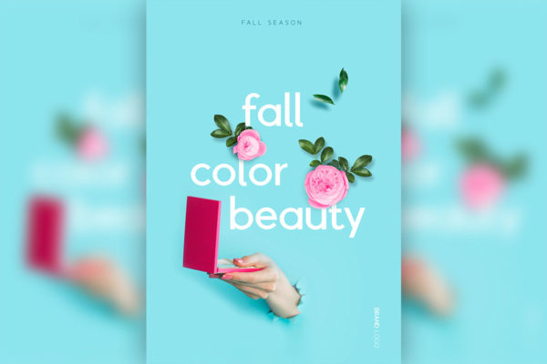 时尚女性主题多用途海报模板