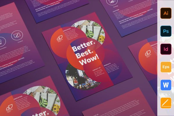 广告代理公司宣传推广海报传单设计模板 Advertising Agency Flyer