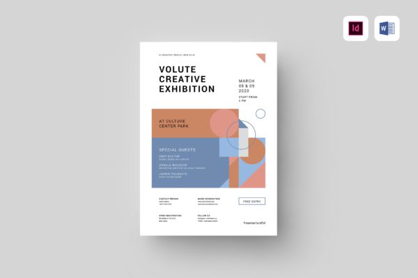 创意演讲/会议活动海报设计模板 Poster