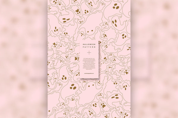 万圣节幽灵元素背景图案psd素材