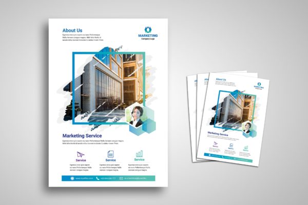 广告代理/营销推广公司海报传单设计模板 Sales and Marketing Promo Flyer