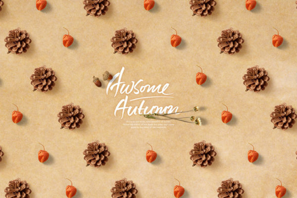 松果&灯笼果海报背景图片psd素材