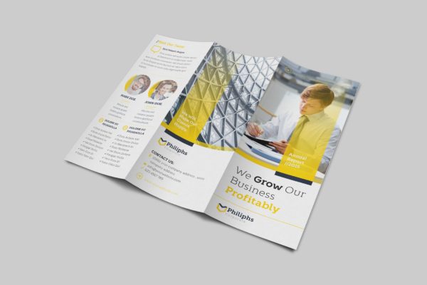 多用途三折页企业宣传单设计模板v6 Multipurpose Business Trifold Vol 6