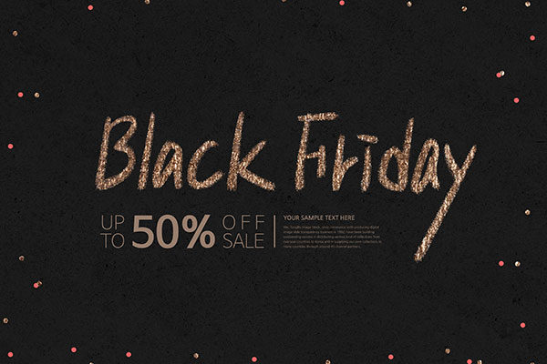 黑色星期五电商购物狂欢节促销广告海报psd模板