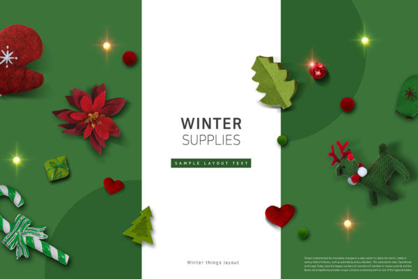 冬季圣诞节主题多用途海报模板