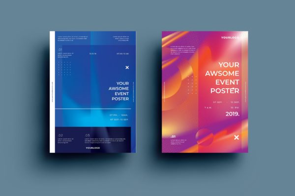 创意几何图形背景海报设计模板v13 AFR-Poster Design.13