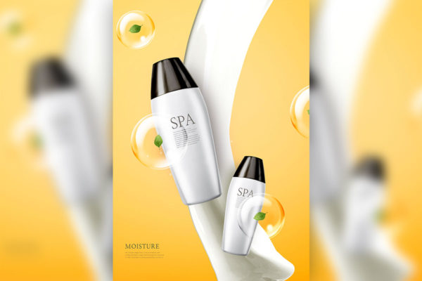 牛奶保湿润肤乳霜品牌广告海报模板