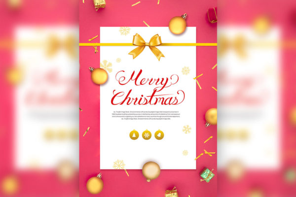 圣诞节日活动宣传海报设计素材[PSD]