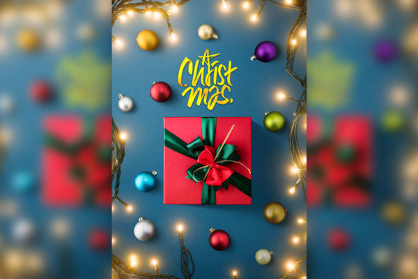 圣诞年终礼品促销活动宣传海报psd模板