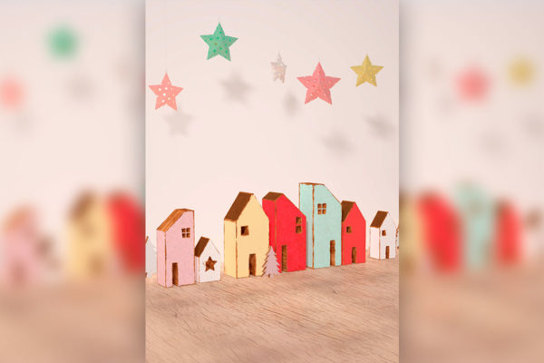 冬季圣诞节创意温馨小房子图片psd素材