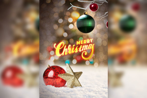 圣诞快乐主题多用途海报psd模板
