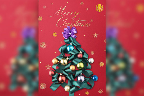 彩色装饰球圣诞球海报图片psd素材