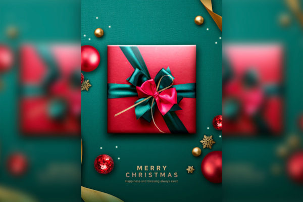 圣诞礼物礼品促销海报模板psd素材
