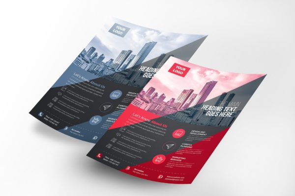 多行业通用简约企业宣传单设计模板 Corporate Flyer