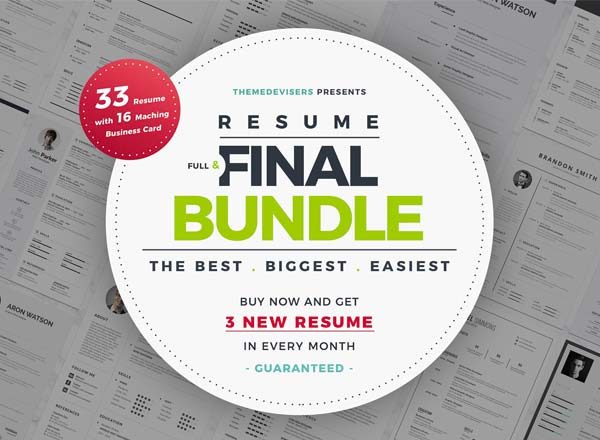 第一素材下午茶：极简主义高品质简历&名片模版大合集[PSD,Ai,indd,docx]