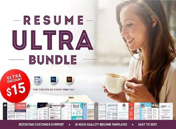 15个高质量的时尚高端简历设计模板