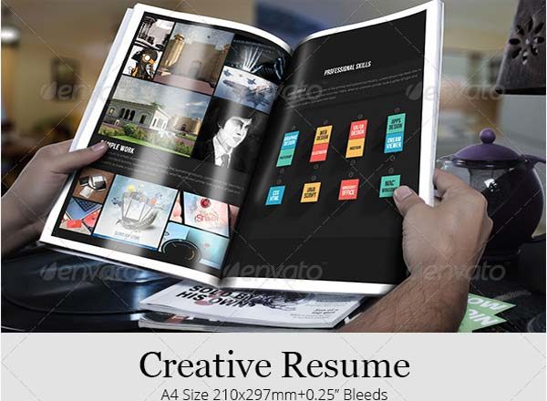 创造性极强的时尚杂志般的高端简历设计模板