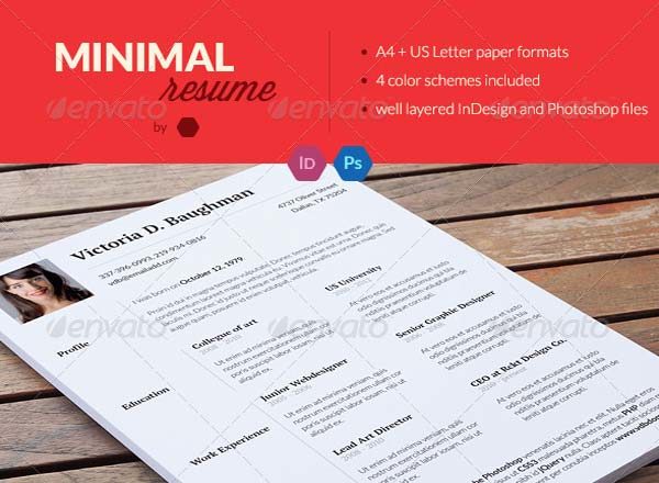 极简的高端简历设计模板