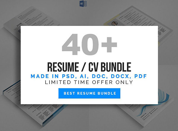 40个多功能的所有格式的个人简历设计模板大集合