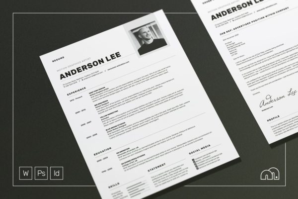 专业介绍信&个人高端简历设计模板 Anderson – Resume/CV