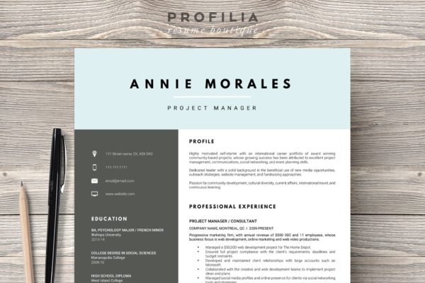 经典实用个人简历标准模板合集 Word Resume & Cover letter Template