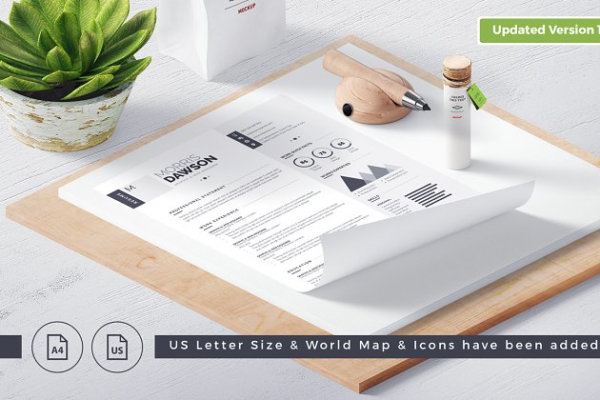 高端创意信息图表高端简历设计模板 Clean Infographic Resume/CV