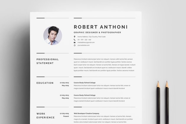 创意个人求职高端简历设计模板 Creative Resume Template 3 Pages