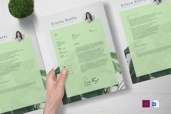 专业化妆师个人简历设计模板v04 Professional CV Resume – 04