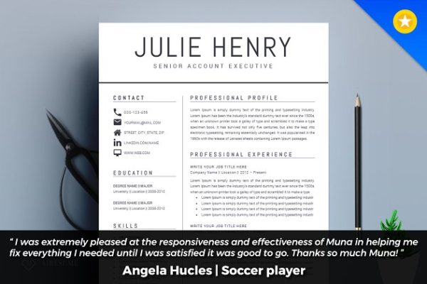 个人介绍/工作高端简历设计模板  Resume/CV Template