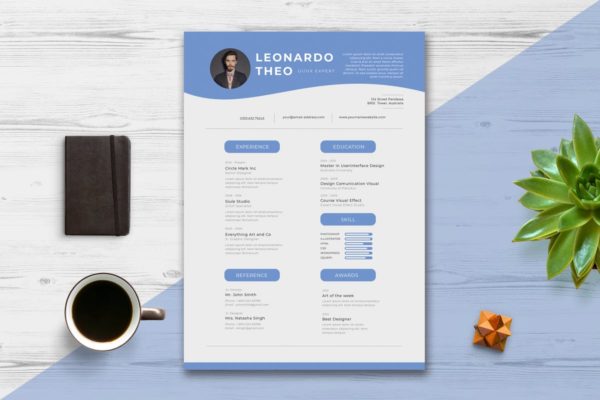 极简主义简历/个人高端简历设计模板V6 Minimalist CV /  Resume vol.6