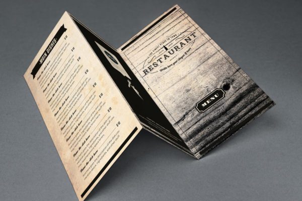 复古优雅餐厅菜单设计PSD模板 Elegant Food Menu 10 Illustrator Template