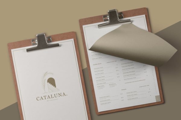 极简现代设计风格餐厅菜单设计PSD模板素材 Restaurant Menu