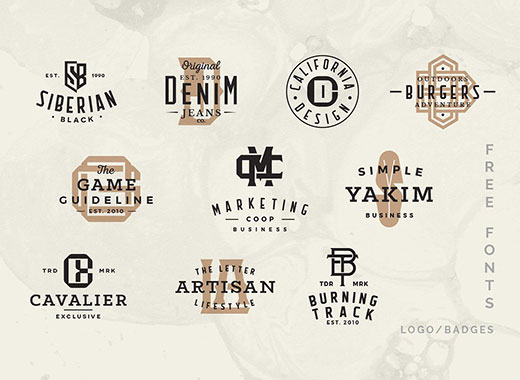 10个精心设计的复古风格LOGO模板[psd,eps]