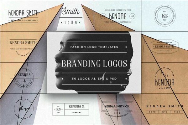 50款时尚行业品牌Logo设计模板精选 50 Branding Fashion Minimal Logos