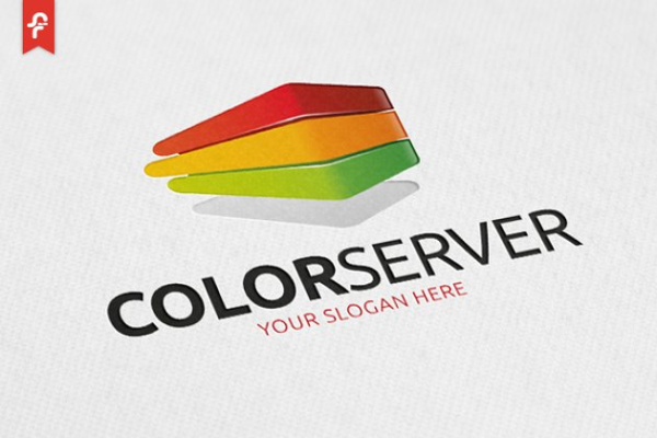 多彩服务主题Logo设计模板精选 Color Server Logo