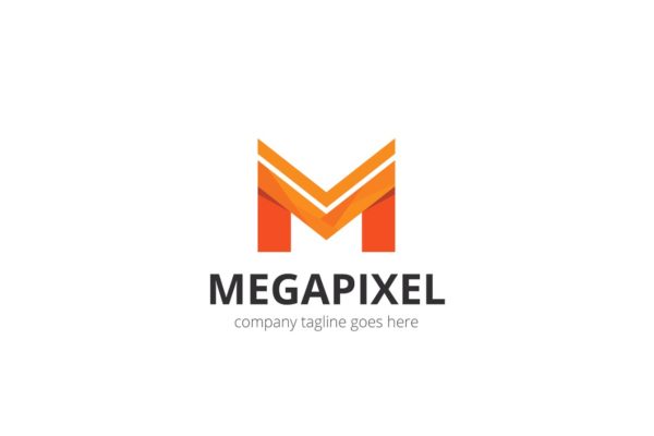 创意字母Logo设计模板精选系列之字母M Megapixel Letter M Logo