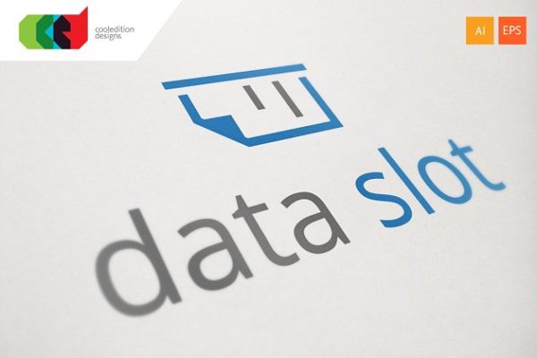 数据维护管理主题Logo设计模板精选 Data Slot – Logo Template