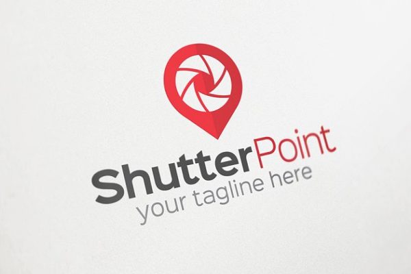 摄影摄像主题快门图形Logo设计模板精选 Shutter Point Photography Logo