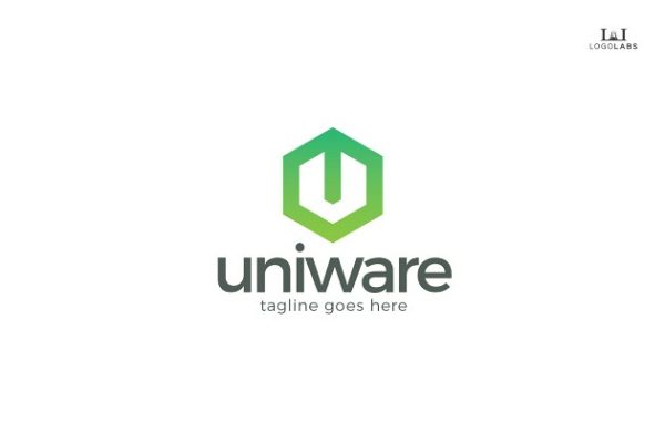 创意字母Logo设计模板精选系列之字母U Uniware – Letter U Logo