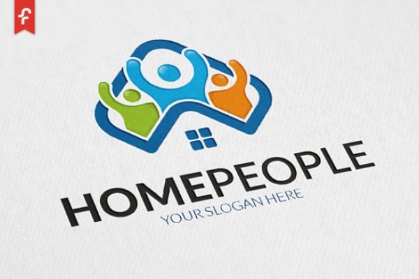 家庭主题Logo设计模板精选 Home People Logo