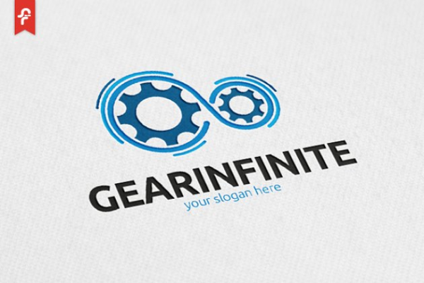 齿轮组图形Logo设计模板精选 Gear Infinite Logo