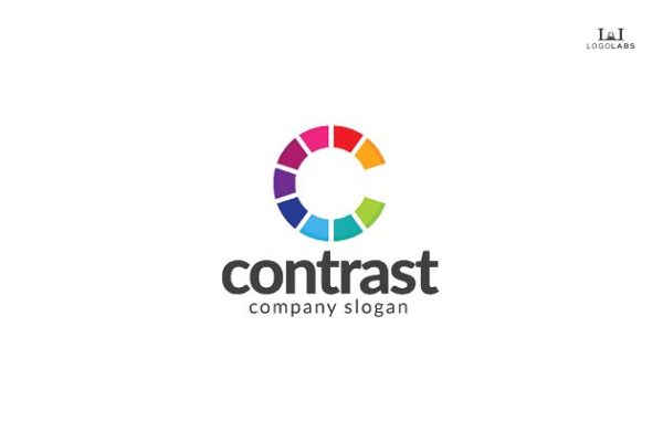 创意字母Logo设计模板精选系列之字母C Contrast – Letter C Logo