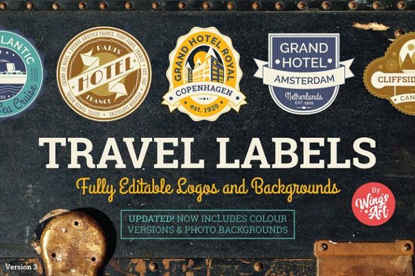 复古旅行主题Logo设计模板精选 Vintage Travel Logo Templates