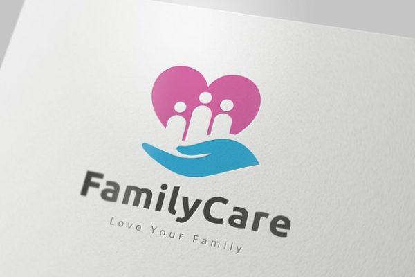 家庭关怀关爱主题Logo设计模板精选 Family Care Logo